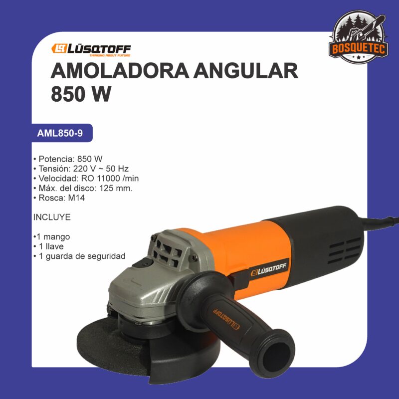 Amoladora angular 850w 125 mm aml850-9