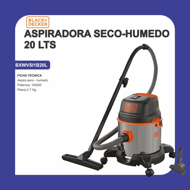 Aspiradora seco humedo 20 l bxwvsi1b20l