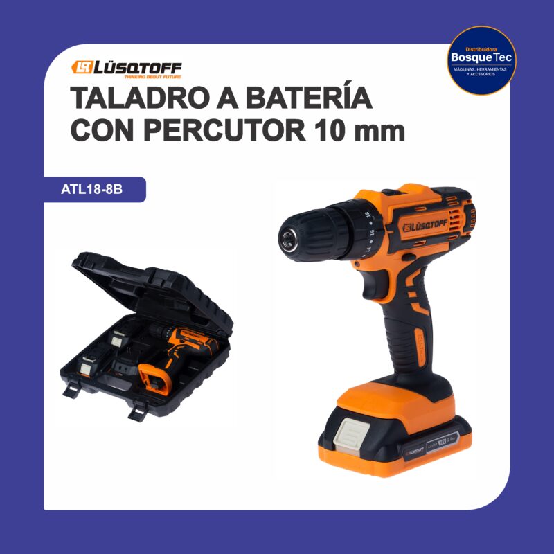Taladro a bateria con percutor 18v atl18-8b