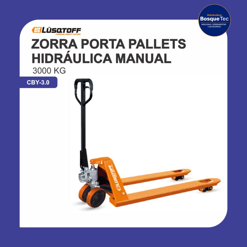 Zorra hidráulica 3ton 1220x685mm cby-3.0