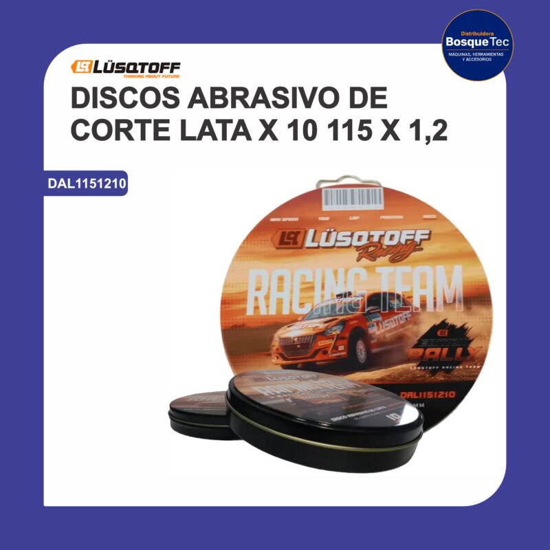 Discos abrasivo de corte lata x 10 115 x 1,2 mm dal1151210