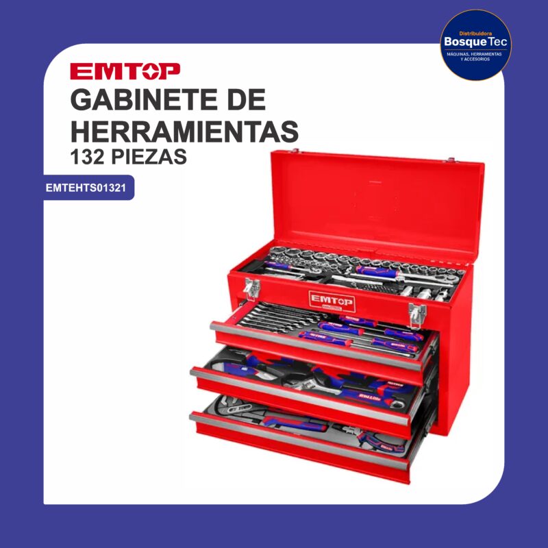 Gabinete con 132 piezas emtehts01321