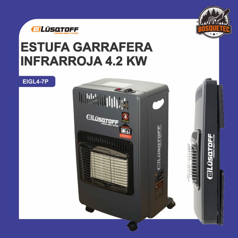 Estufa garrafera infrarroja 4.2 kw eigl4-7p