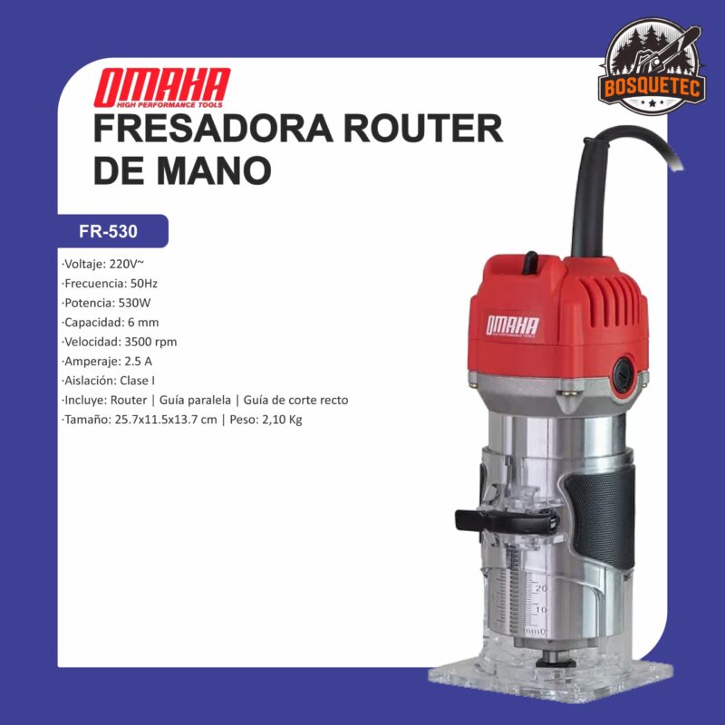 Fresadora router de mano fr-530
