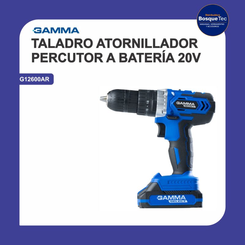 Taladro atornillador con percutor a bateria g12600ar