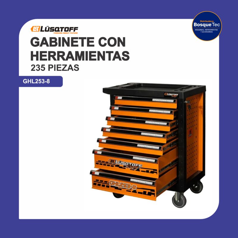 Gabinete con 253 herramientas ghl253.8