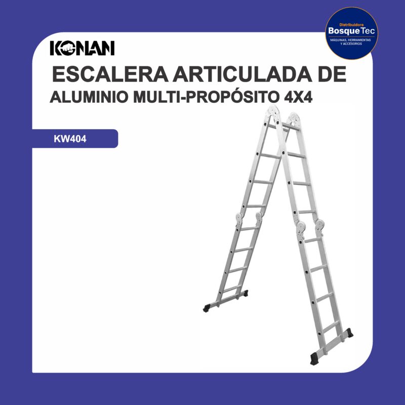 Escalera articulada de aluminio multi-propósito 4x4 ke404