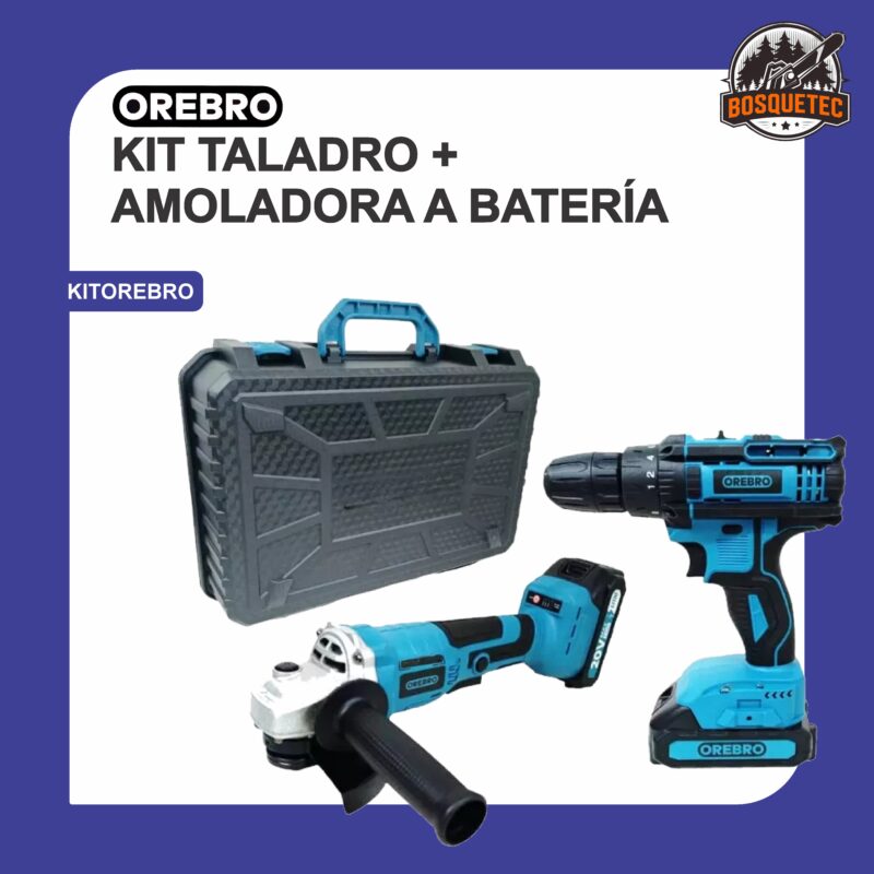Kit taladro + amoladora a bateria kit