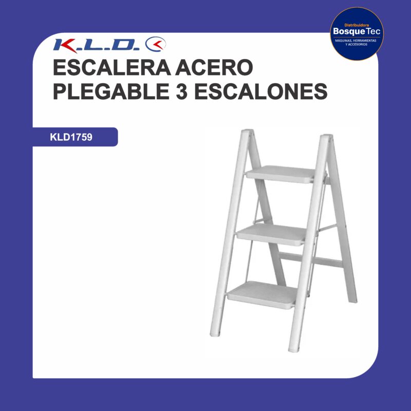 Escalera acero plegable 3 escalones 1759