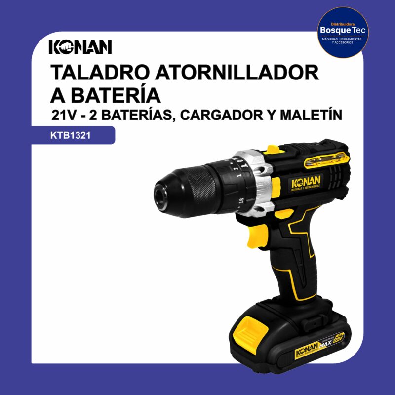 Taladro atornillador a batería 21v ktb1321