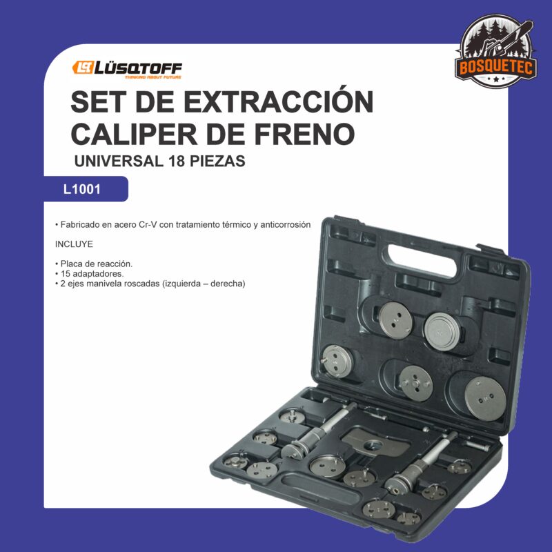 Set de extracción caliper de freno universal 18 piezas l1001