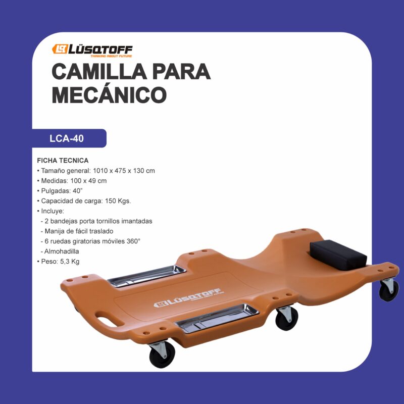 Camilla para mecanico lca-40