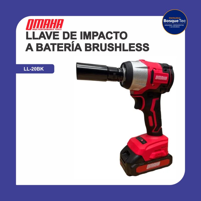 Llave de impacto brushless motor 20v llb-20k