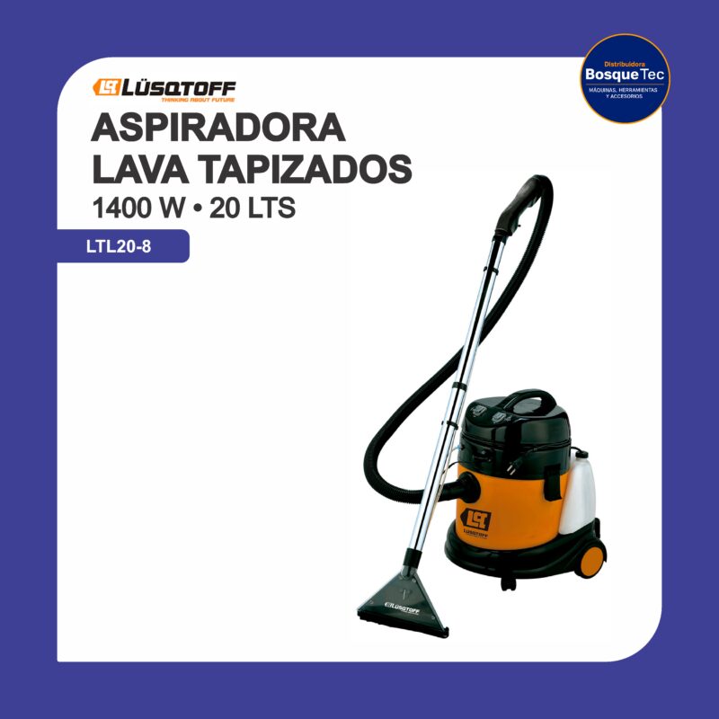 Aspiradora lava tapizados 1400 w 20 lts ltl20-8