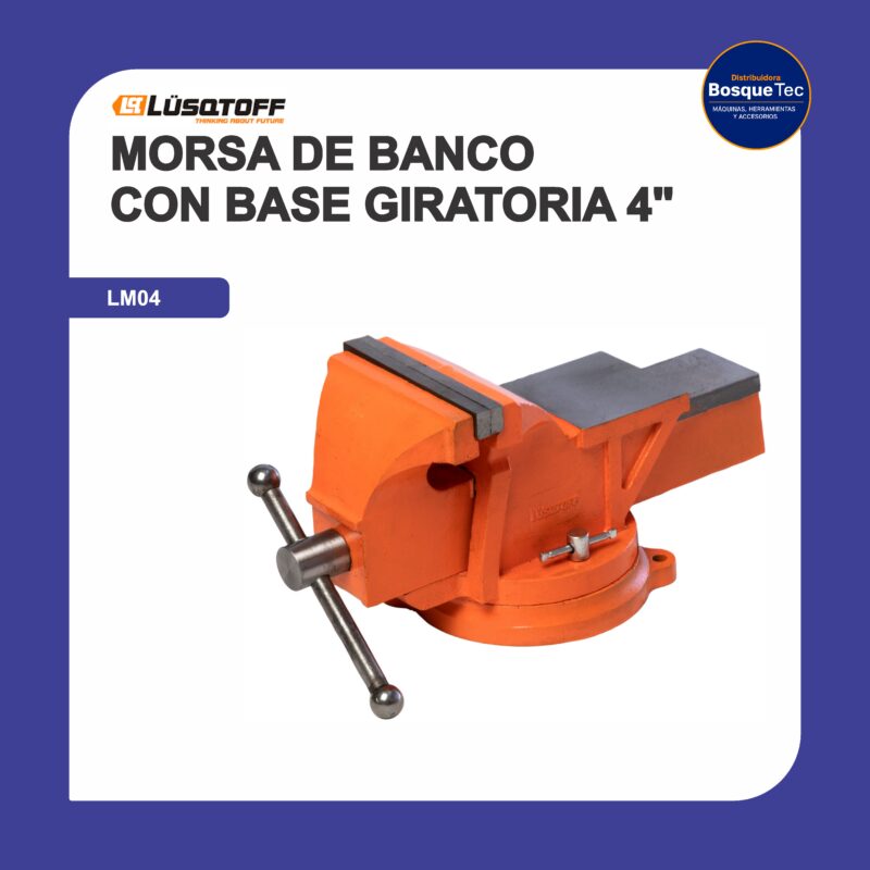 Morsa de banco con base giratoria 4 lm04