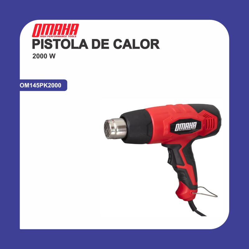 Pistola de calor 2000w om145pk2000