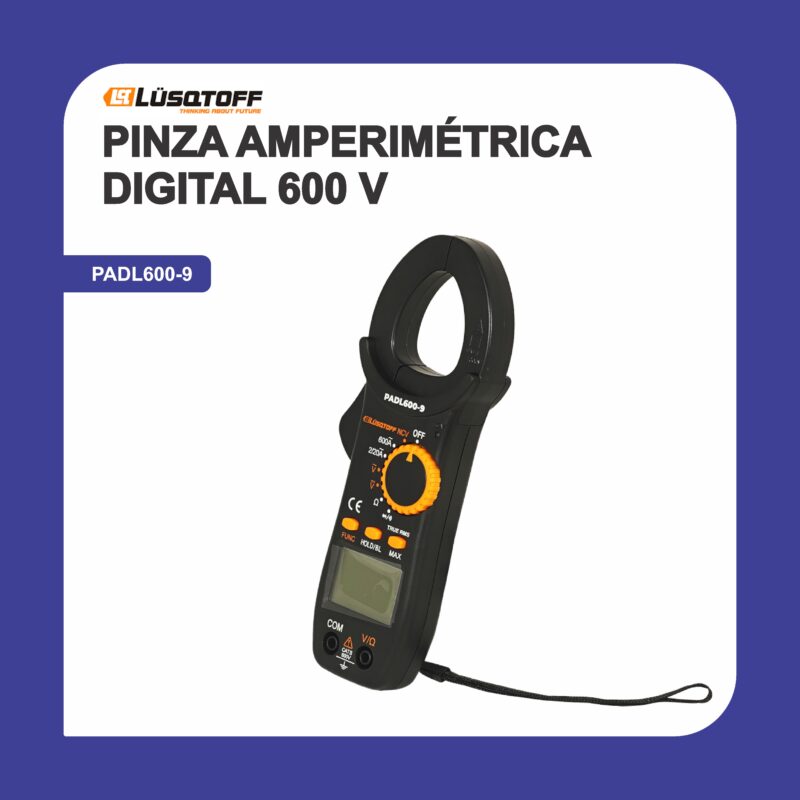 Pinza amperimetrica digital 600v (black) padl600-9