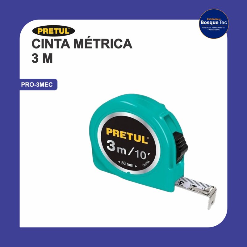 Cinta metrica 3 m pro-3mec