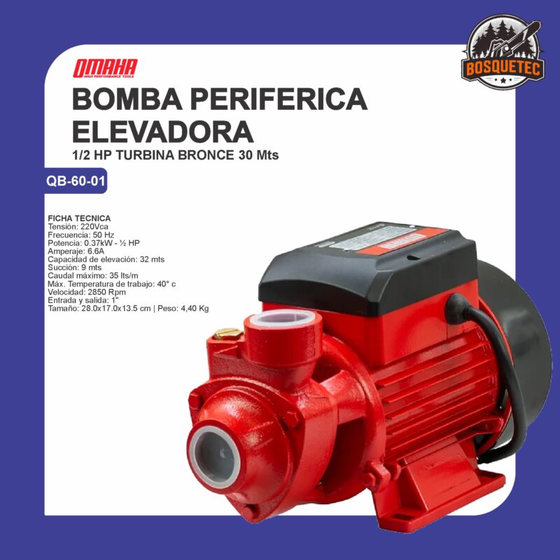 Bomba periferica elevadora 1/2hp