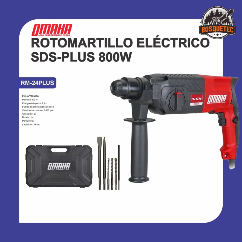 Rotomartillo eléctrico 800w rm-24plus