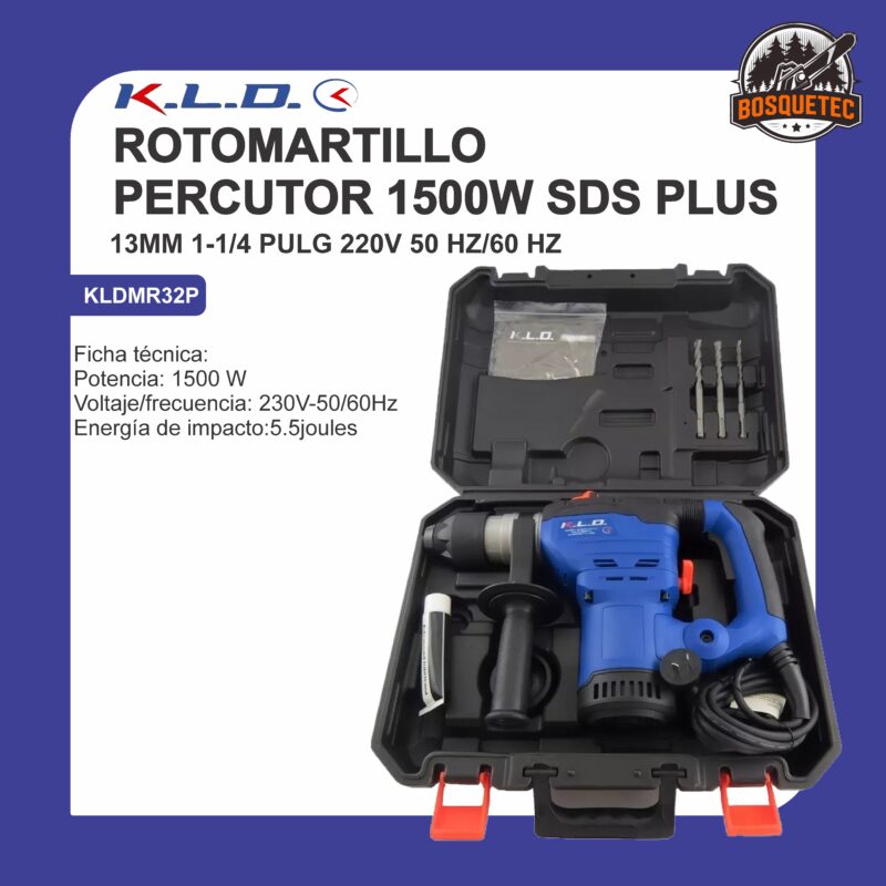 Rotomartillo percutor mr32p 1500w sds plus 13mm 1-1-4 pulg 220v 50 hz,60 hz