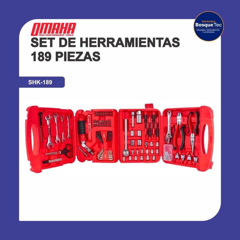 Set de herramientas 189 piezas shk-189