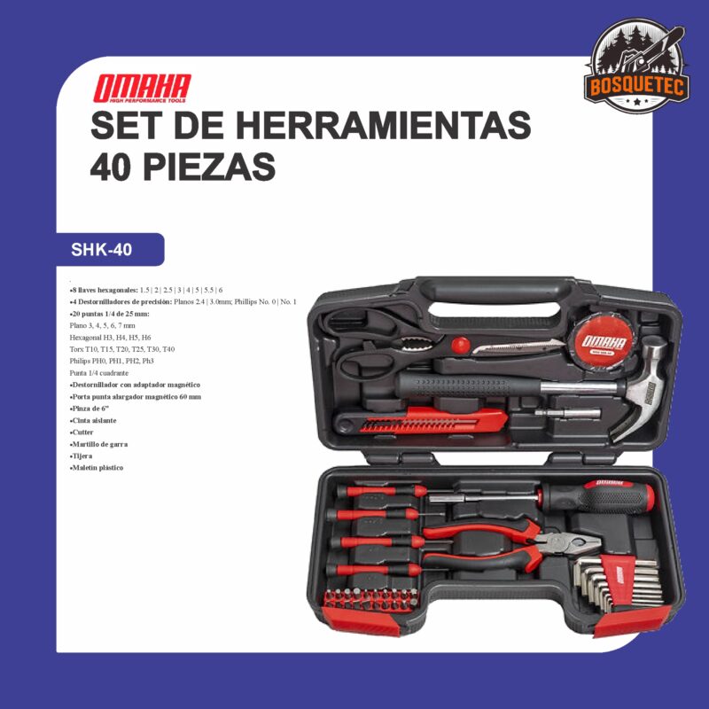 Set de herramientas 40 piezas shk-40