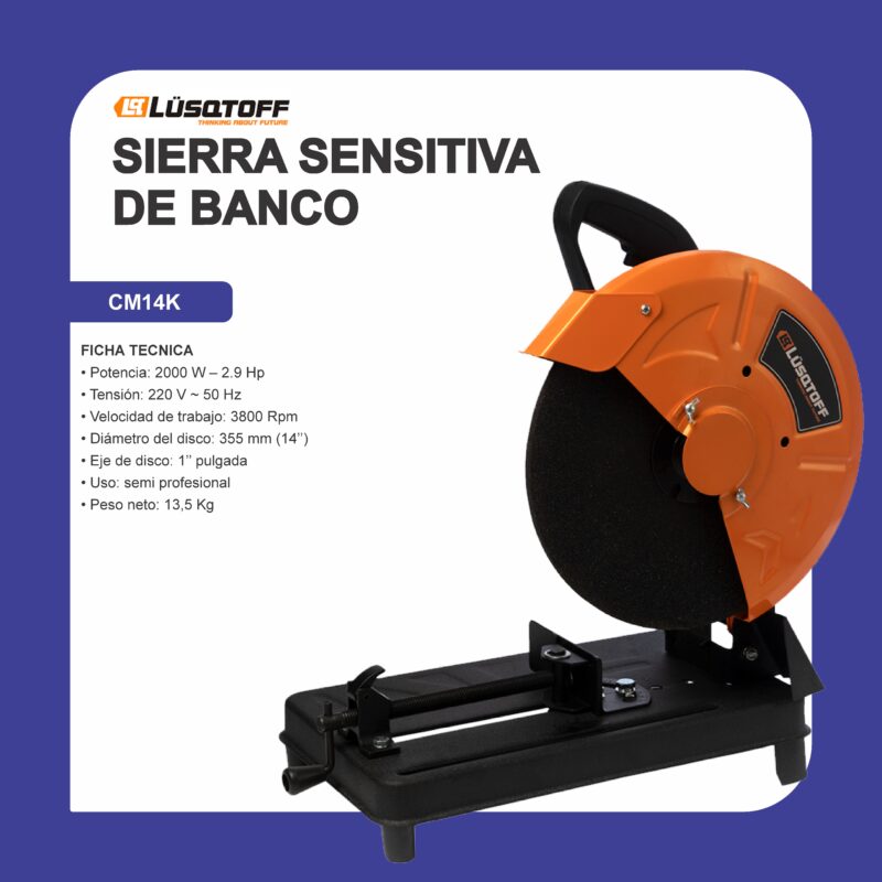 Sierra sensitiva de banco cm14k