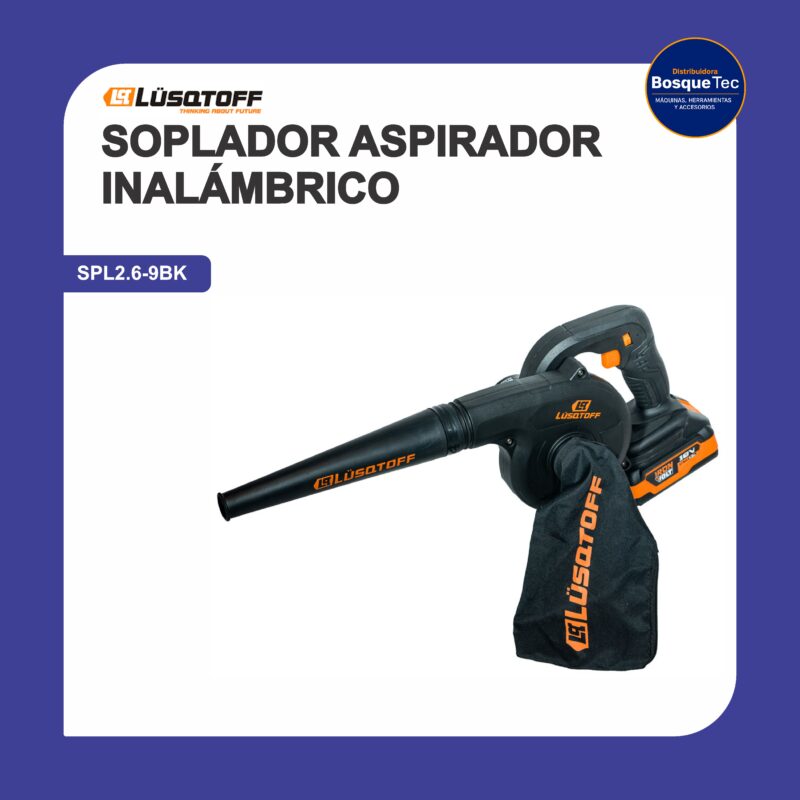 Soplador aspirador inalámbrico spl2.6-9bk