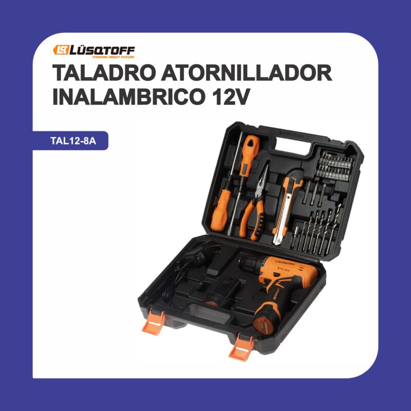 Taladro atornillador inalambrico 12v tal12-8a
