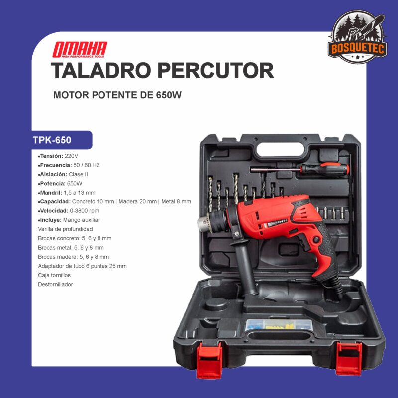 Taladro percutor tpk-650