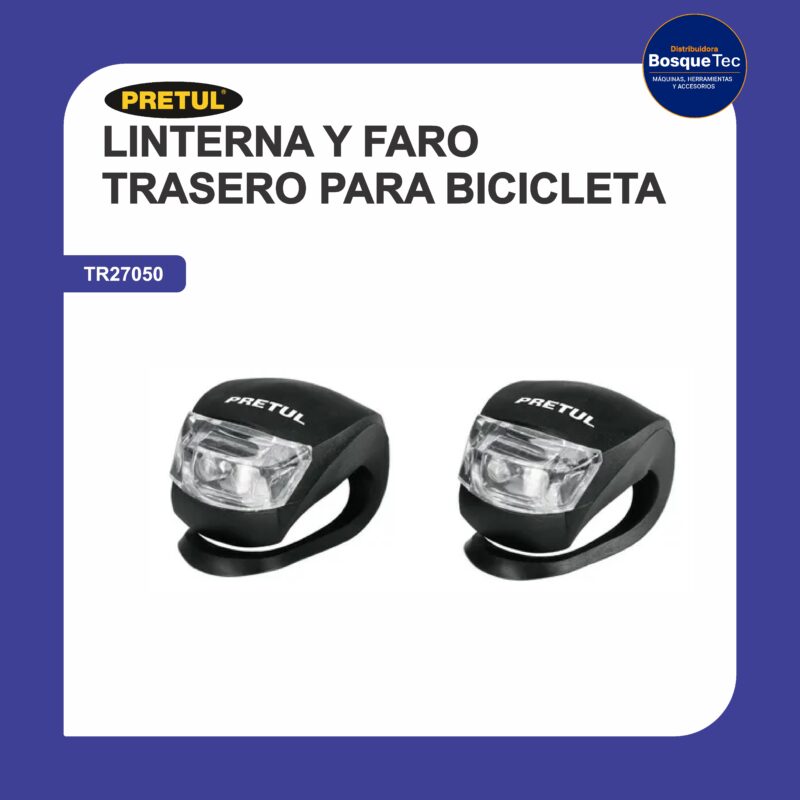Linterna y faro trasero para bicicleta tr27050