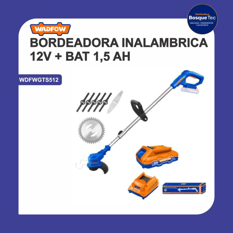 Bordeadora inalambrica 12v + bat 1,5 ah wdfwgts512