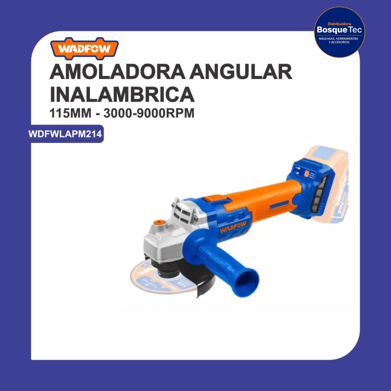 Amoladora angular inalambrica 20v wdfwlapm214