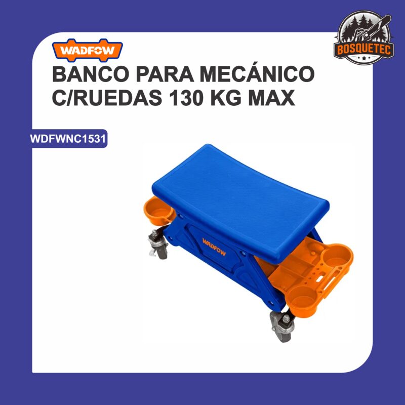 Banco para mecanico c/ruedas 130 kg max wdfwnc1531