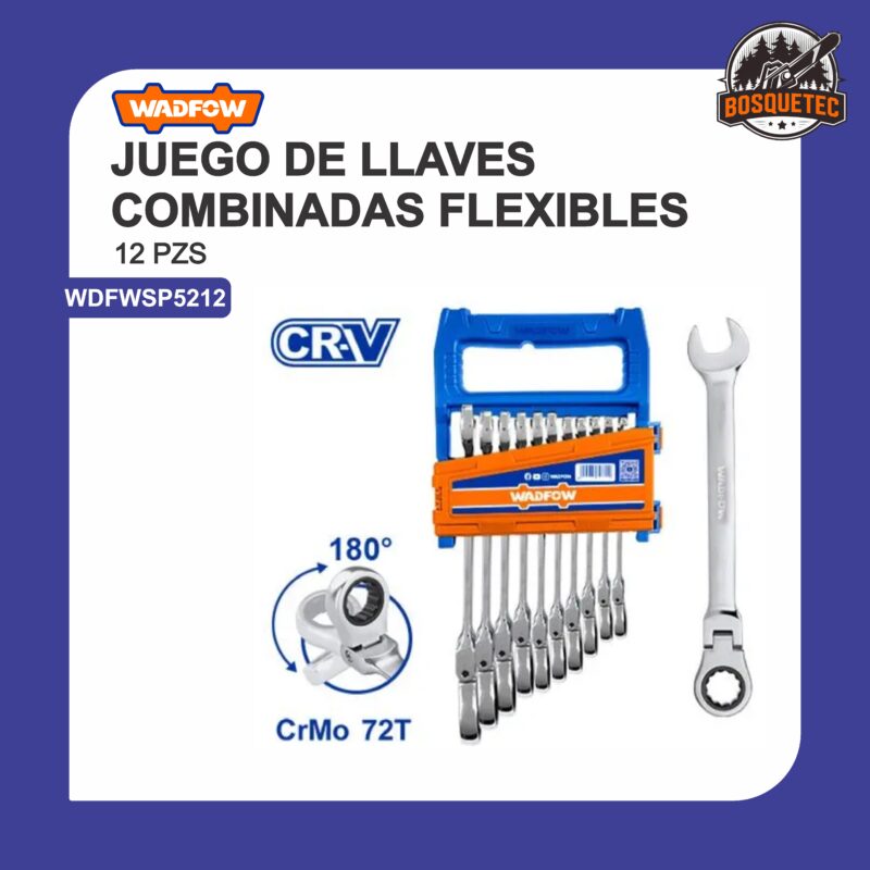 Juego de llaves combinadas flexibles 12 pzs wdfwsp5212