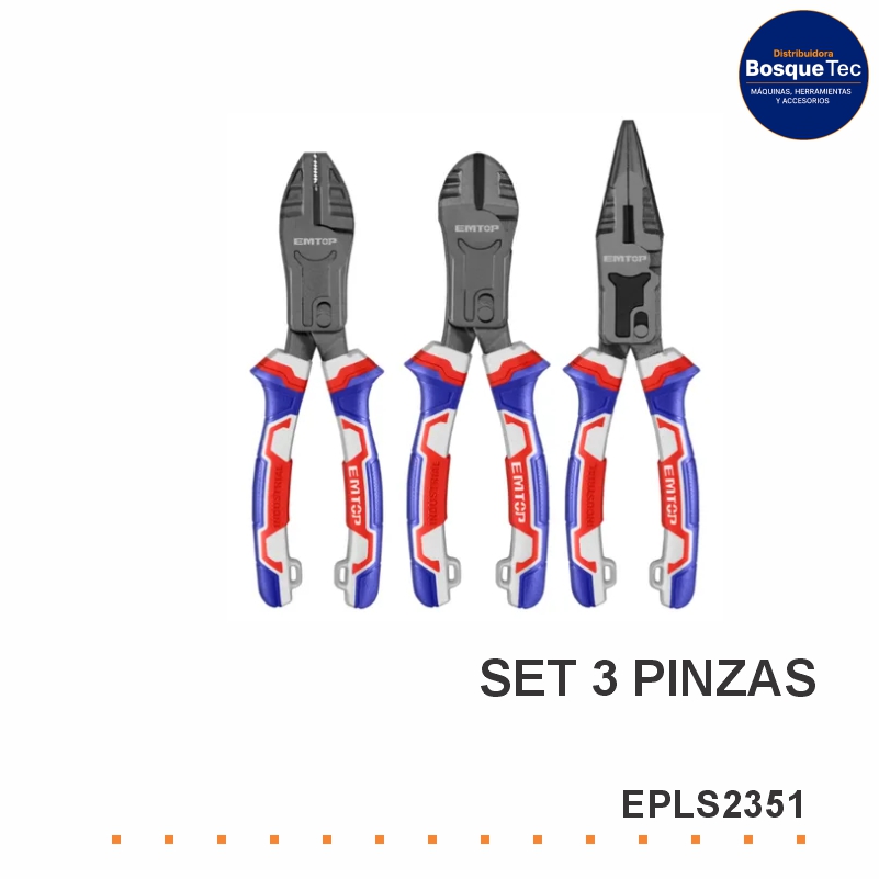 Set 3 Pinzas Emtop Epls2351