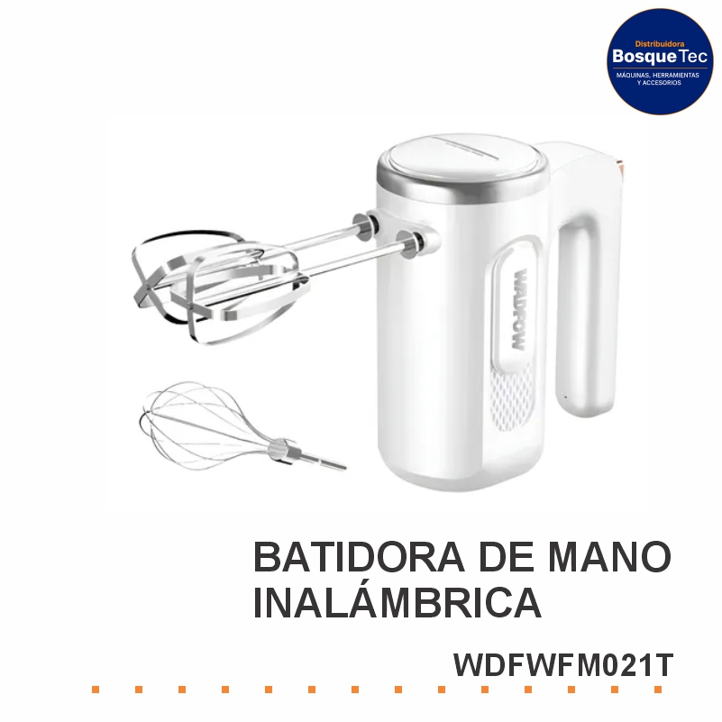 Batidora De Mano Inalambrica Wadfow Wdfwfm021T