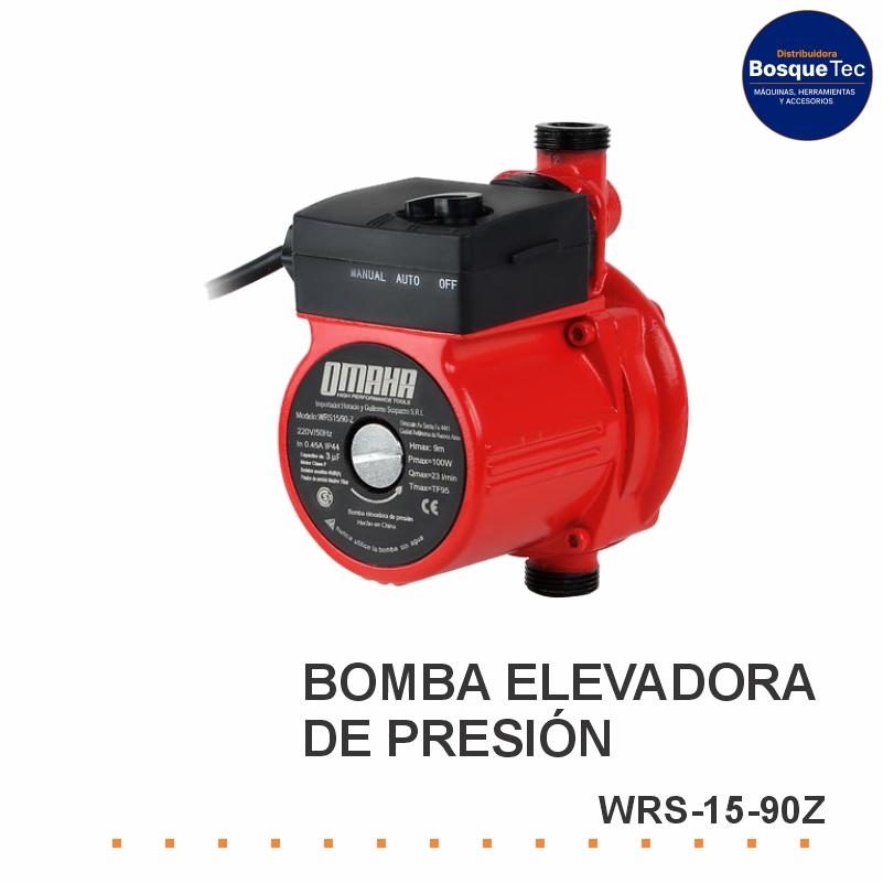 Bomba Elevadora De Presión 2 Baños Omaha Wrs-15-90Z