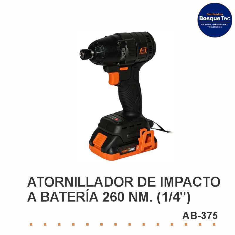 Atornillador De Impacto 18V  Lusqtoff Lil260-9Bk