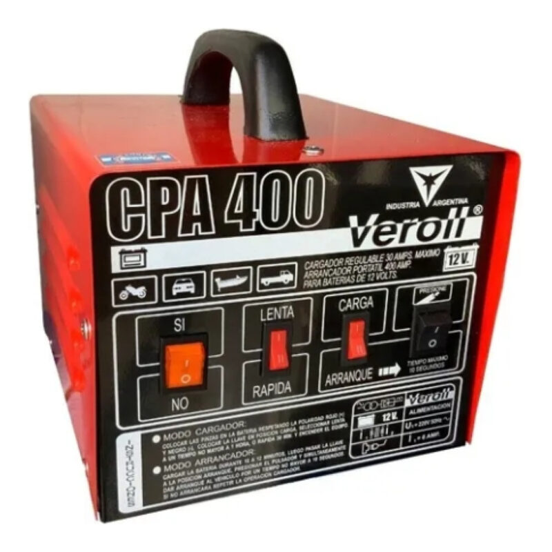 Cargador Arrancador 30-400 Amp 12V Veroll V0041