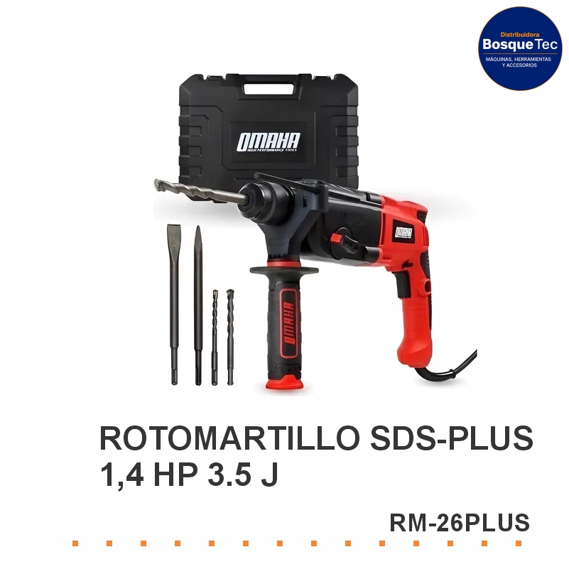 Rotomartillo Sds-plus 1,4 HP 3.5 J Omaha RM-26PLUS