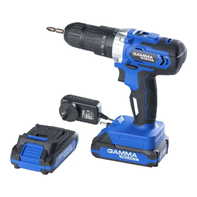 Taladro Atornillador con Percutor A Bateria Gamma G12601Kar