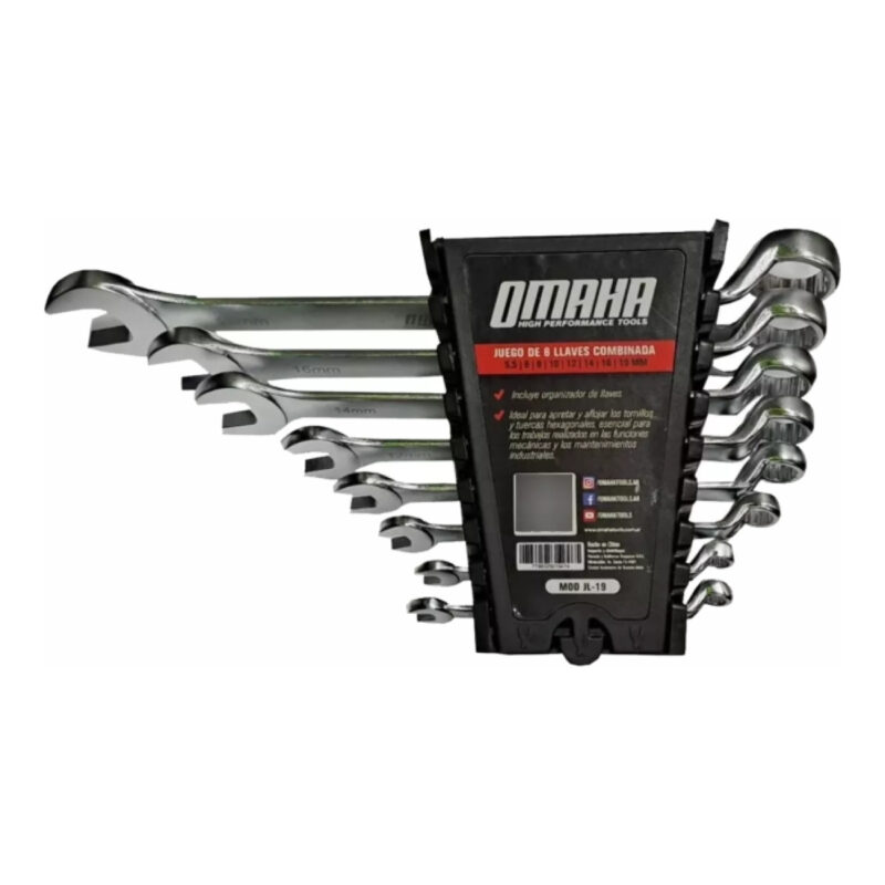 Kit 8 Llaves Combinadas Omaha OM471JL19.