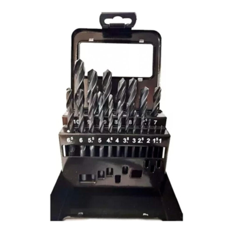 Juego de Mechas Acero Rapido HSS 19 Pzs Lüsqtoff JMHSS19PZ-9.