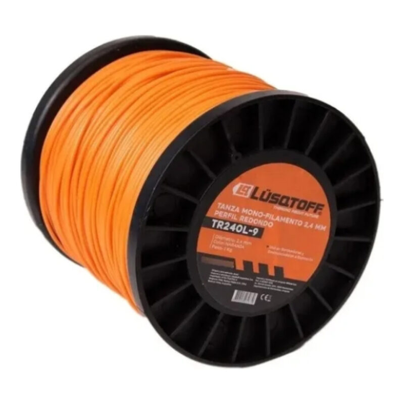 TANZA AMARILLO PERFIL REDONDO 2.4MM 1KG LUSQTOFF TR240L-9