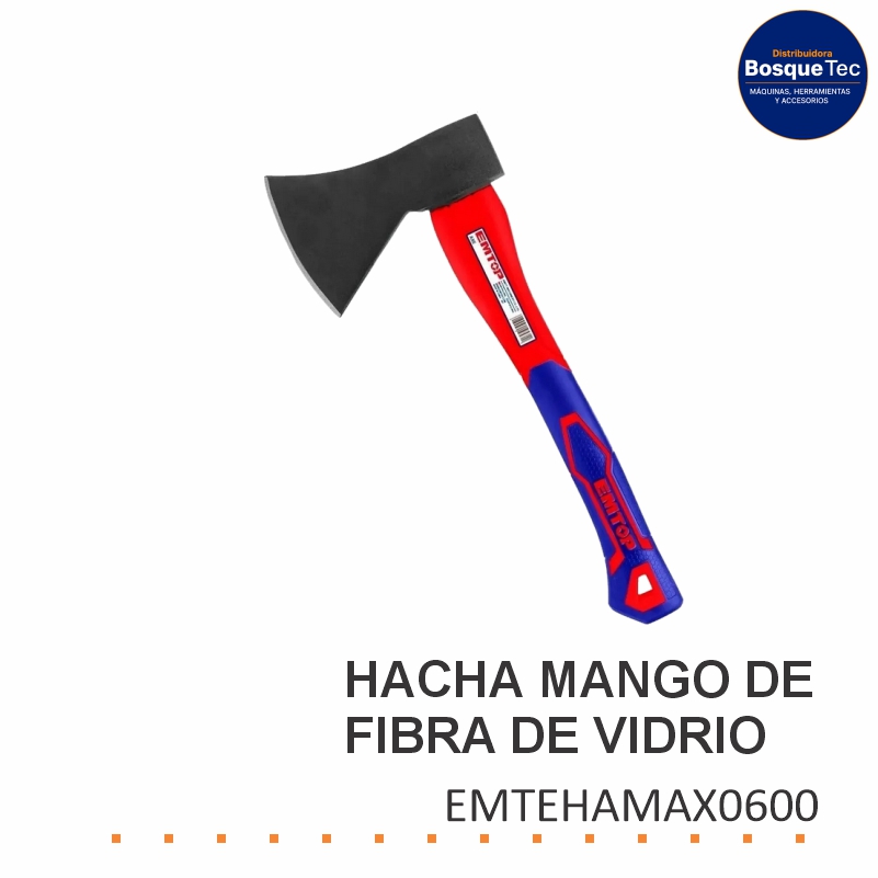 Hacha Mango de Fibra de Vidrio EMTOP EMTEHAMAX0600
