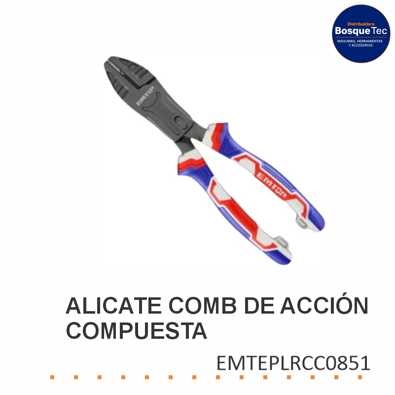 Alicate Comb de Accion Compuesta Emtop EMTEPLRCC0851
