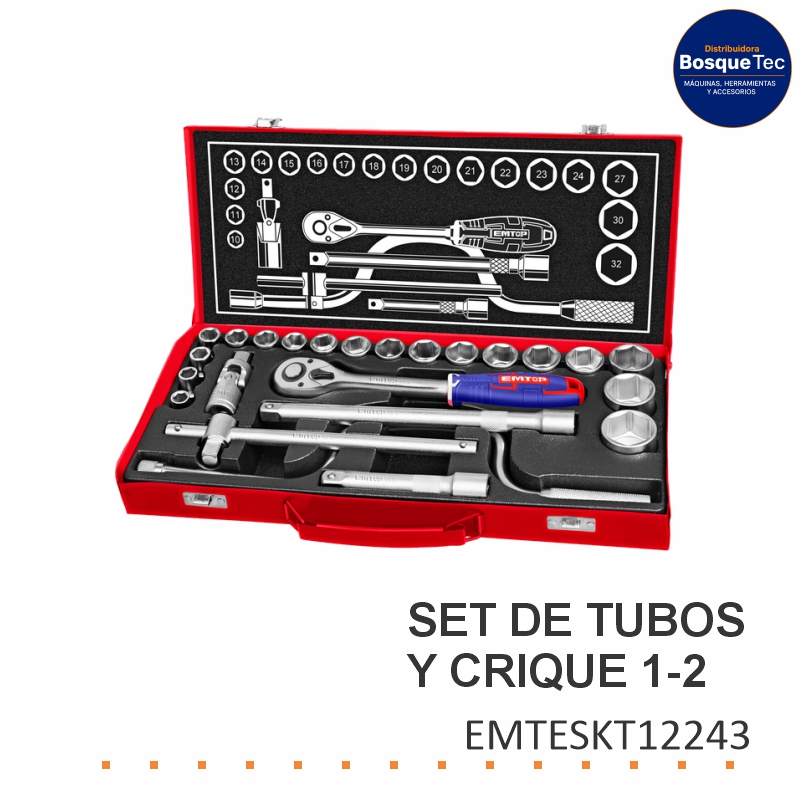 Set de Tubos y Crique 1-2 Emtop EMTESKT12243