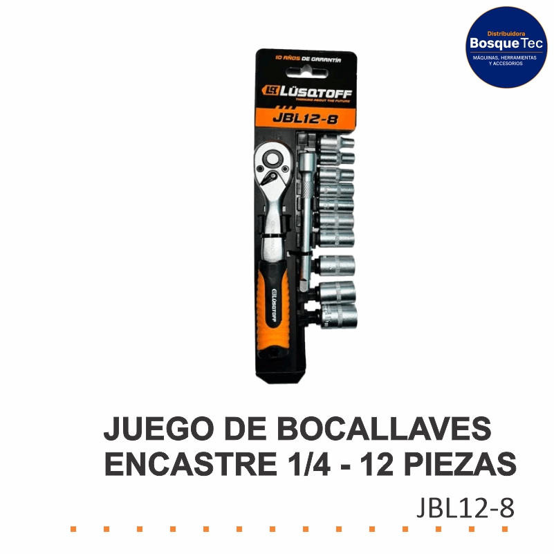 Juego de Bocallaves Encastre 1,4 - 12 Piezas Lüsqtoff JBL12-8